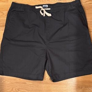 Old Navy Charcoal Gray Shorts with Cream Drawstring